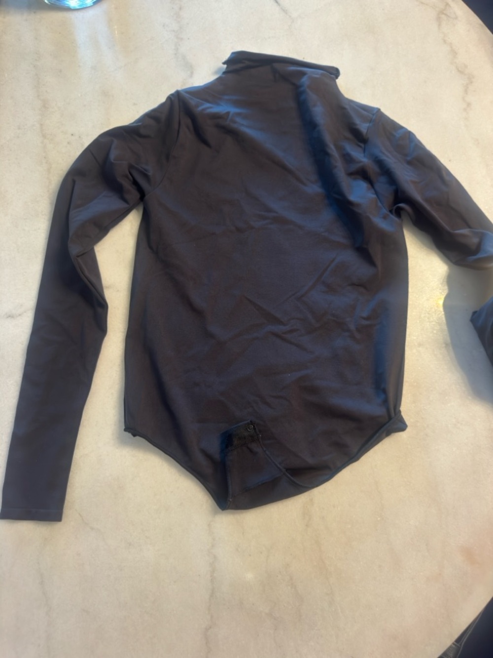 SKIMS Long Sleeve Black Bodysuit